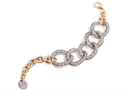 Gold Plated CZ Studded Womens Bracelet